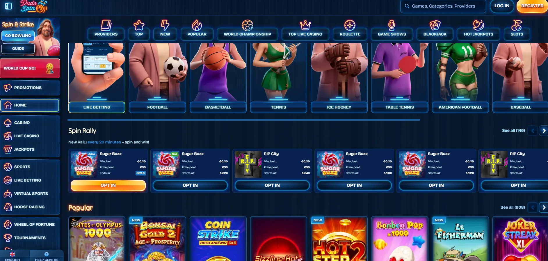 Dudespin Casino gamification and loyalty